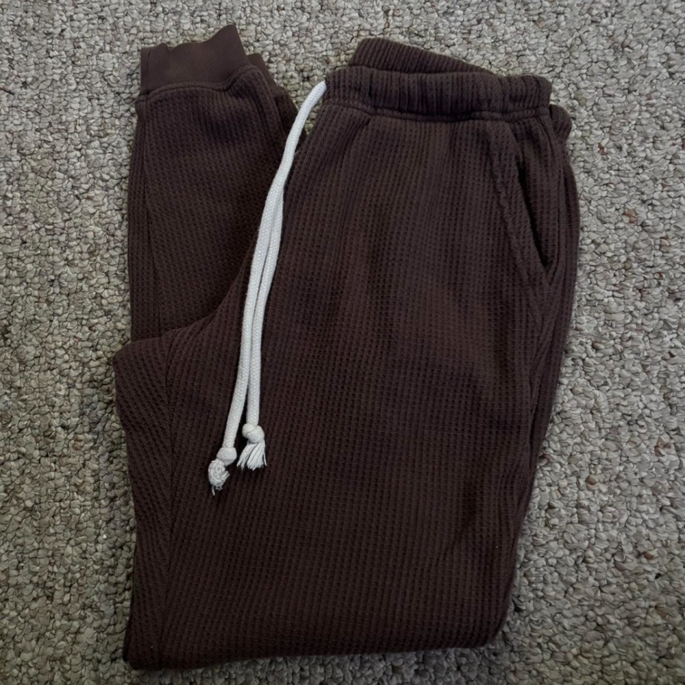 Aerie waffle knit joggers xs